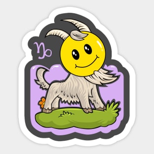 Smiley Capricorn Sticker